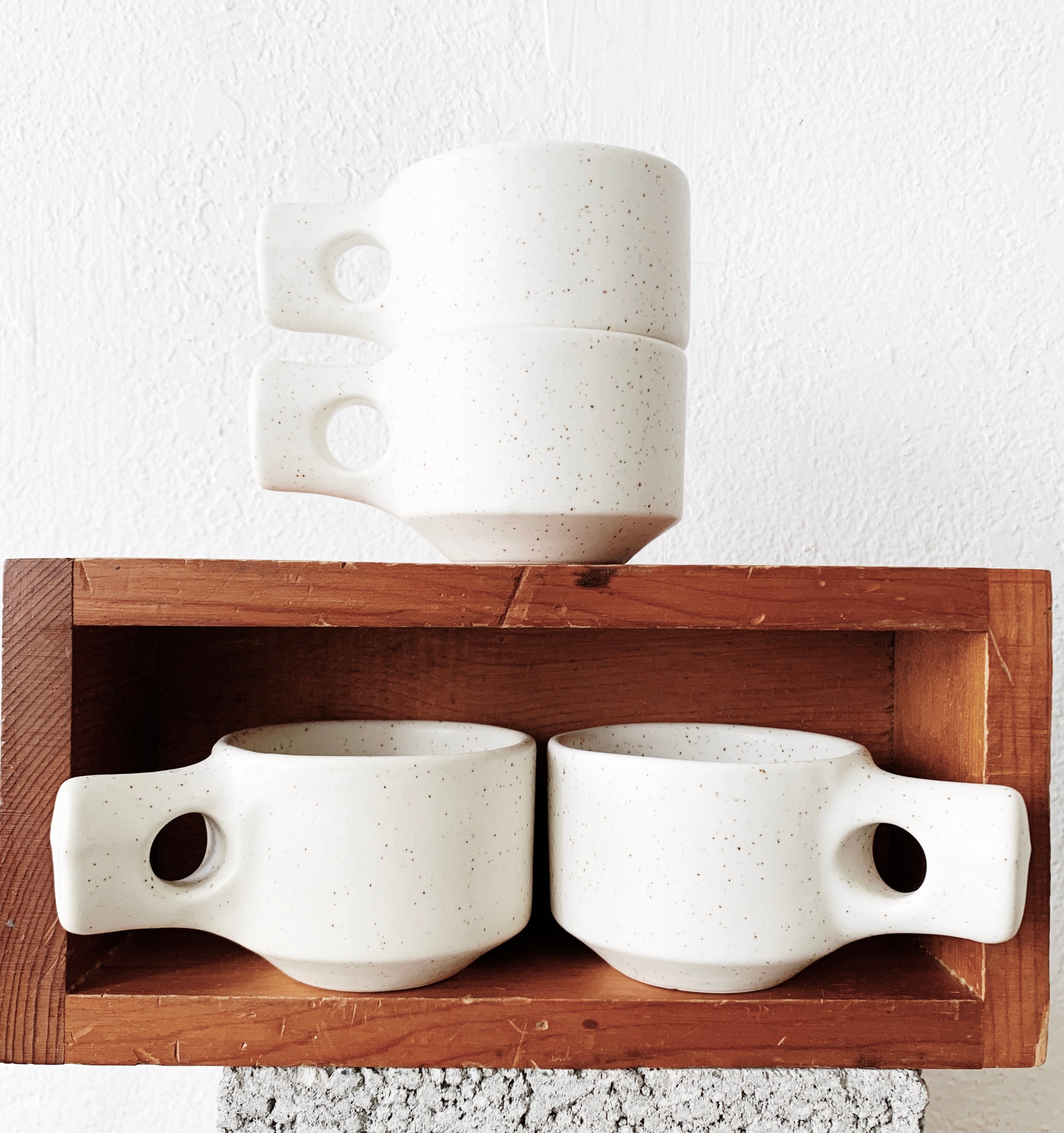 Four Black & White Cups with Box — The Nevica Project