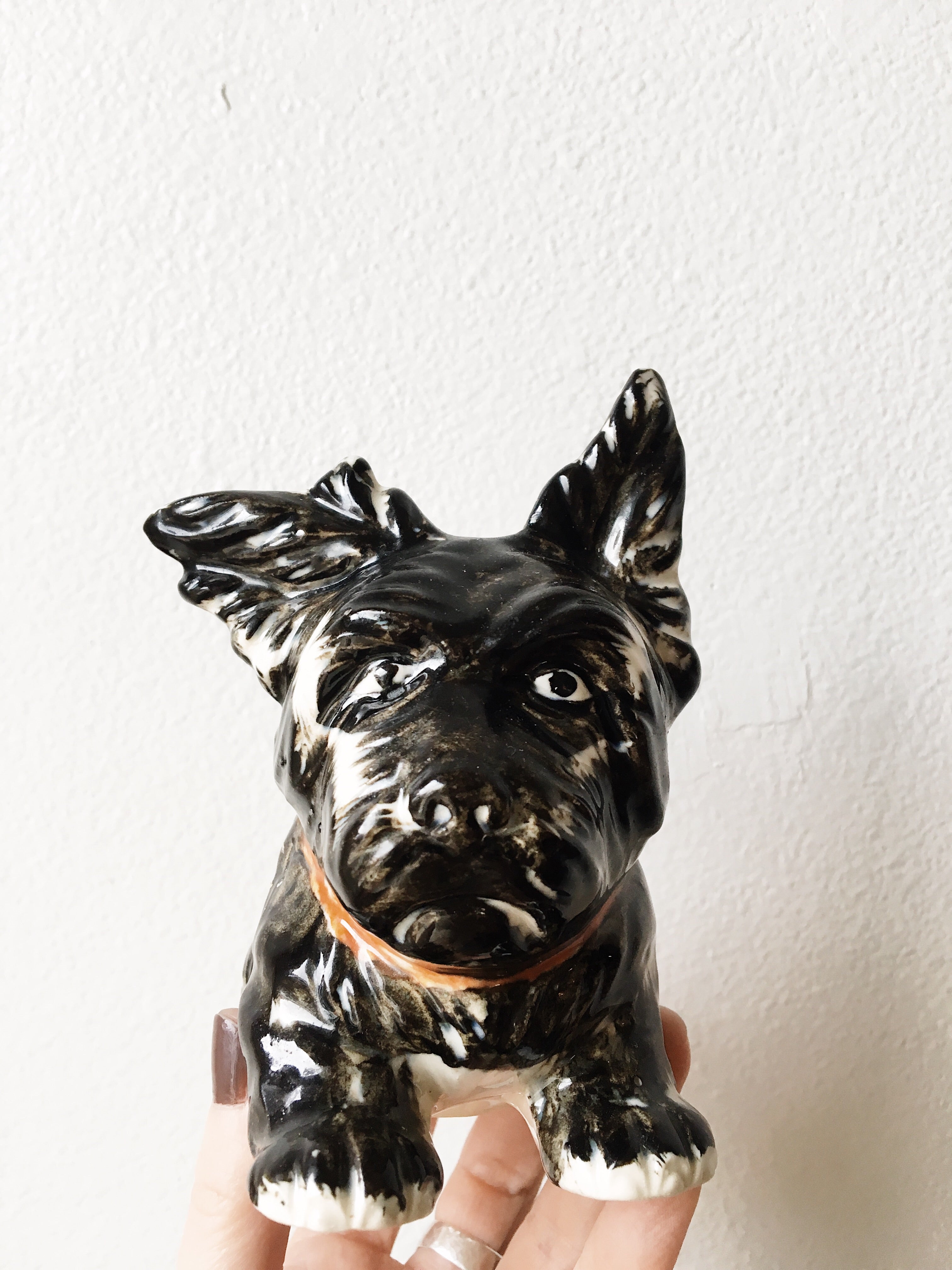 Fashion vintage scottie dog planter