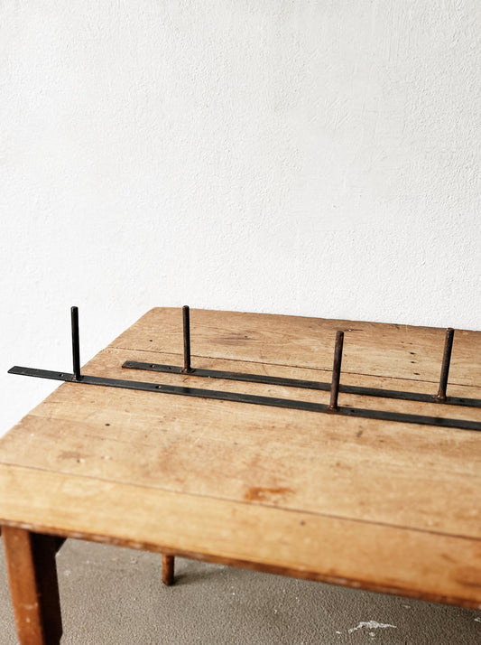 Vintage Industrial Steel Peg Rack