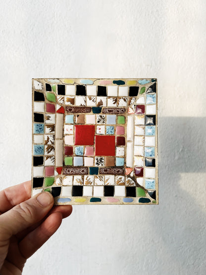 Vintage Mosaic Tile Dish