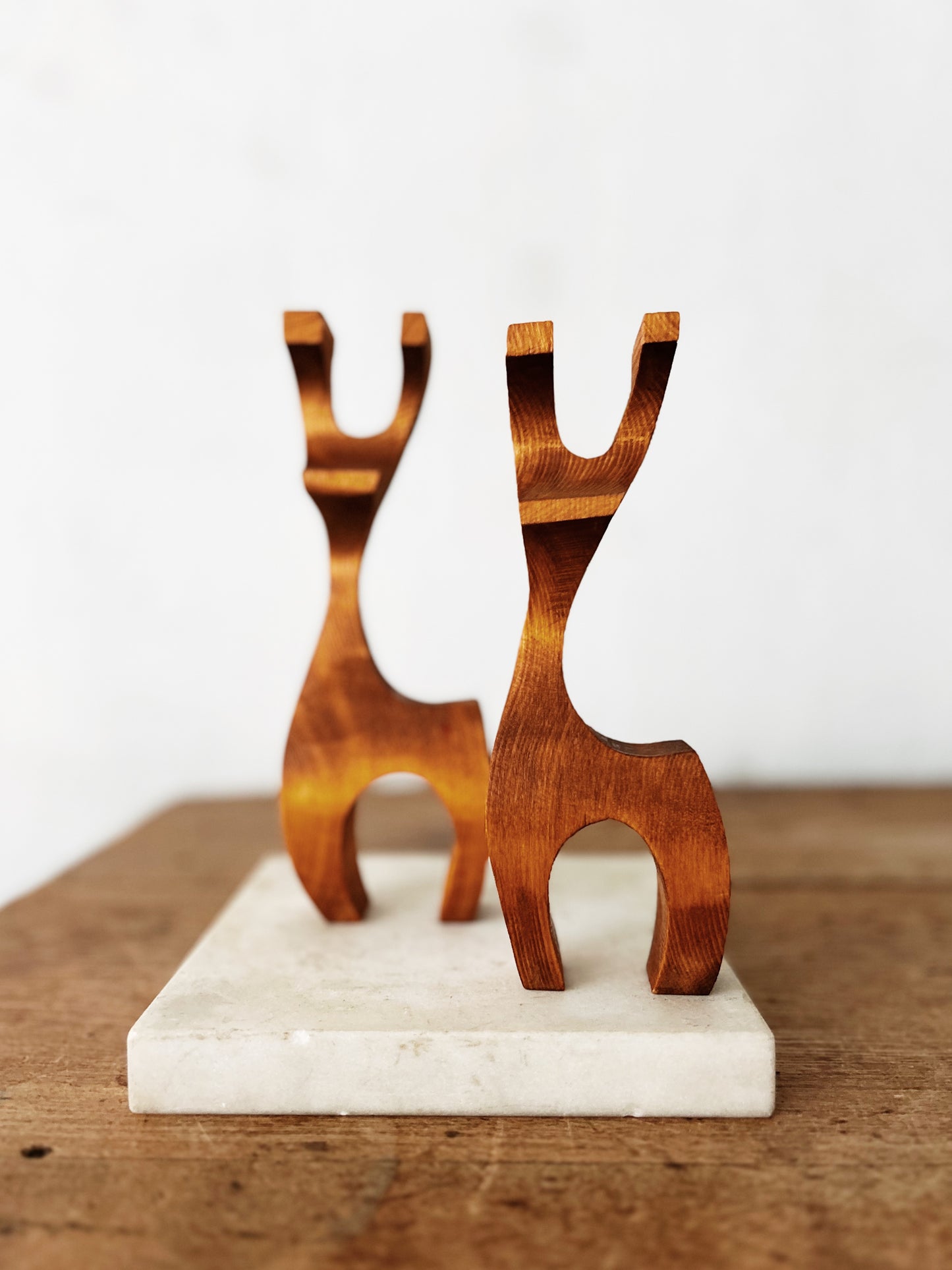 Pair of Vintage Modernist Reindeer