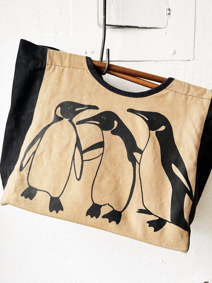 Vintage Cotton Penguin Tote