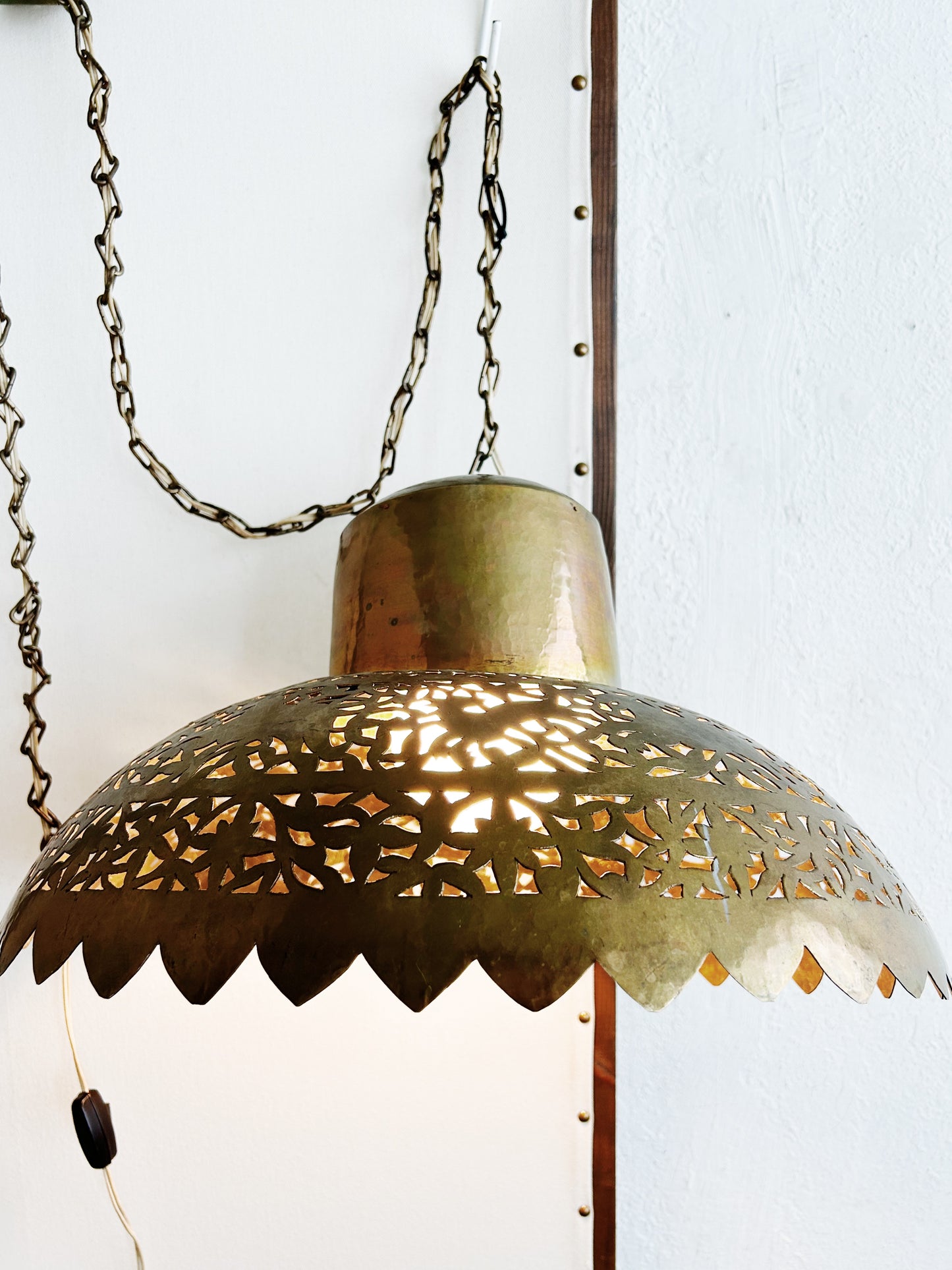 Vintage Brass Pendant Light