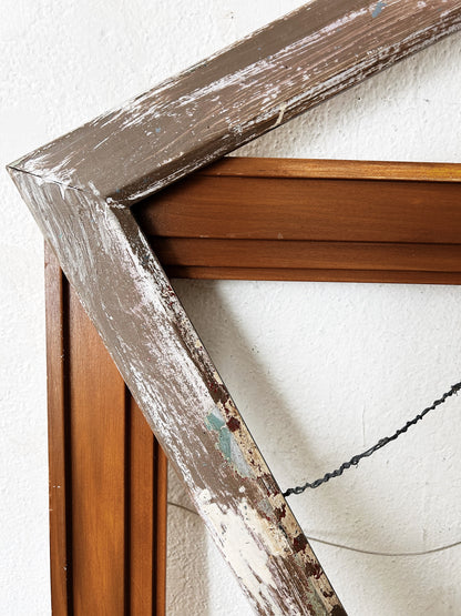 Large Vintage Wood Frame with Hanger