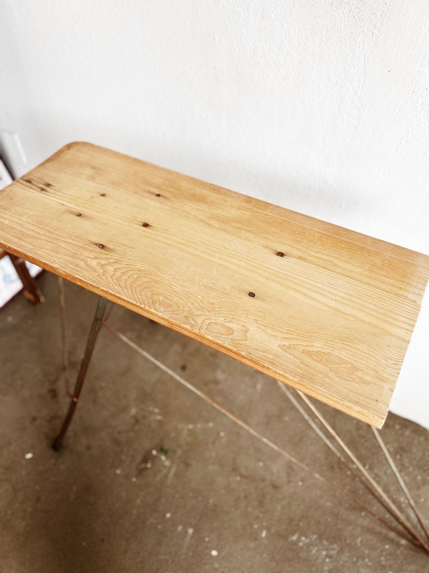 Vintage Repurposed Ironing Board Table