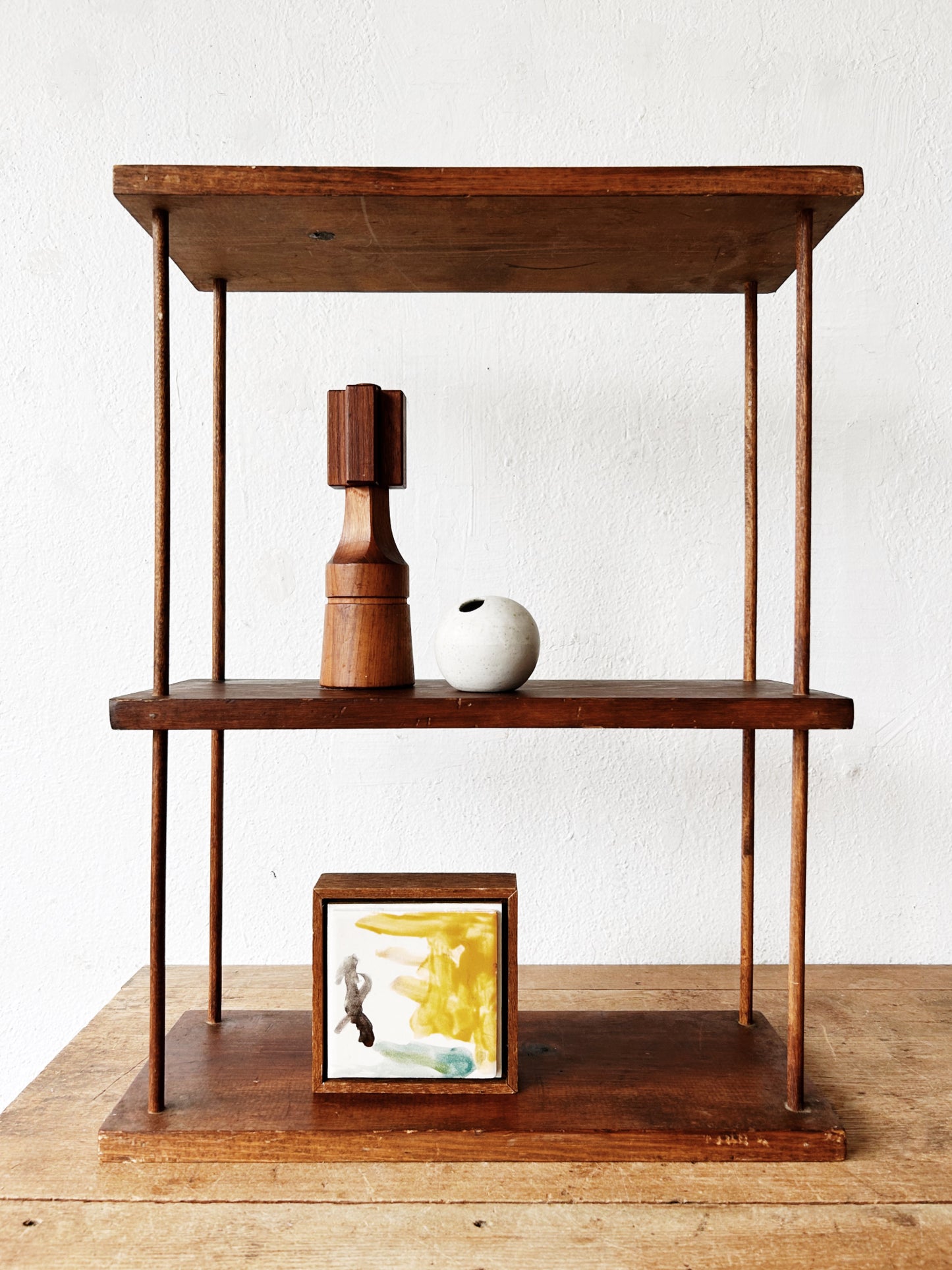 Handmade Wood Spindle Shelf