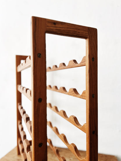 Vintage XL Oak Wine Rack