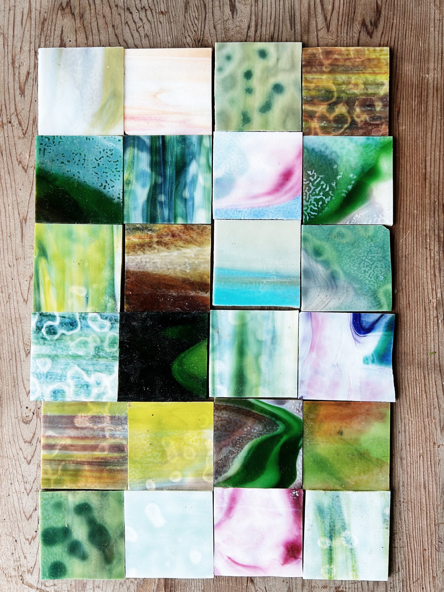 Uroboros Vintage Art Glass Tile