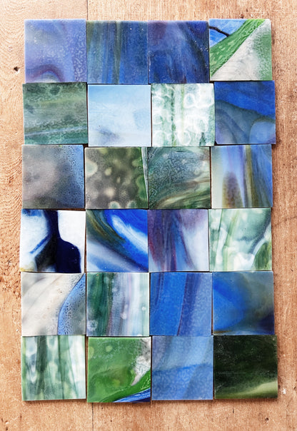 Uroboros Vintage Art Glass Tile