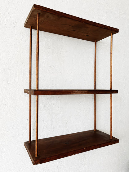 Handmade Wood Spindle Shelf