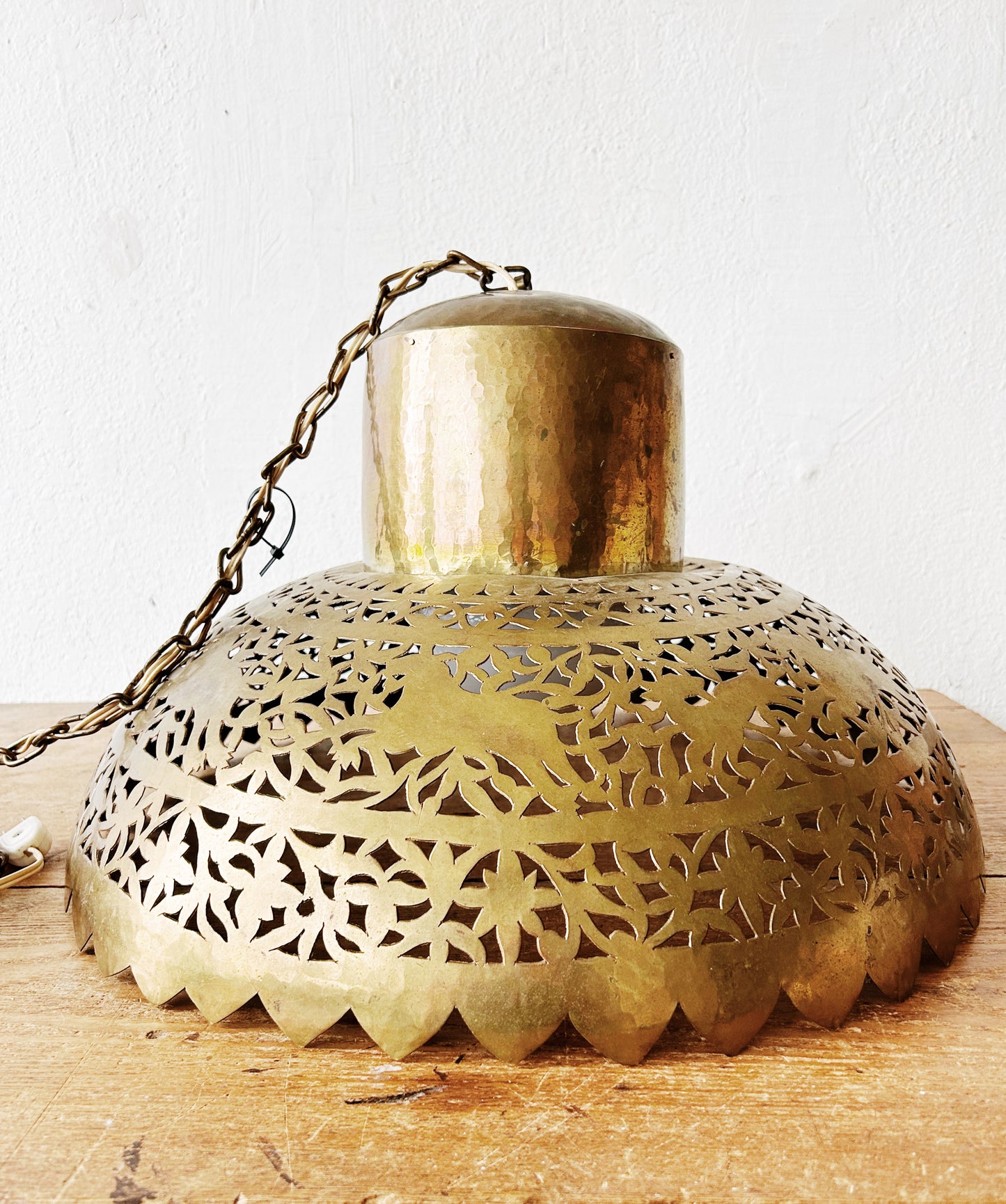 Vintage Brass Pendant Light