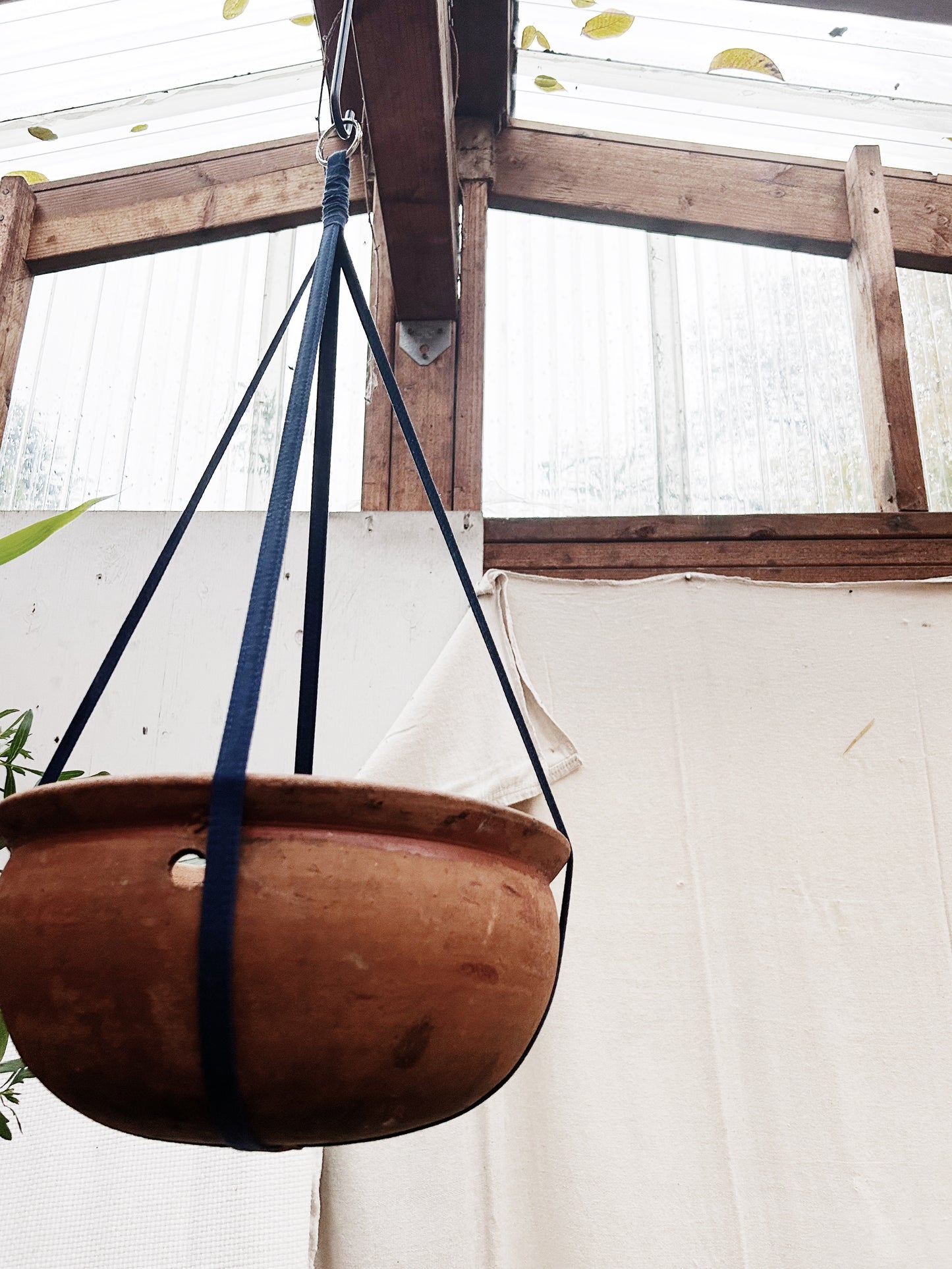 Vintage Terra Cotta Pot with Hanger