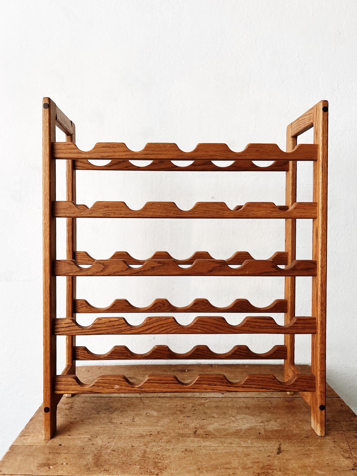 Vintage XL Oak Wine Rack