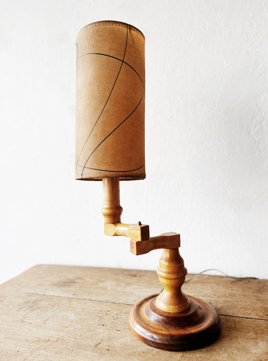 Vintage Wood Articulating Lamp