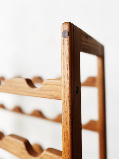 Vintage XL Oak Wine Rack