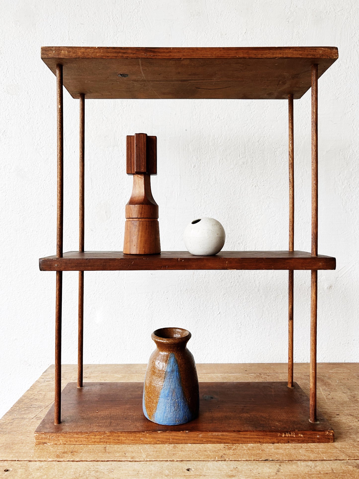 Handmade Wood Spindle Shelf