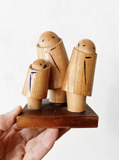 Vintage Kokeshi Family