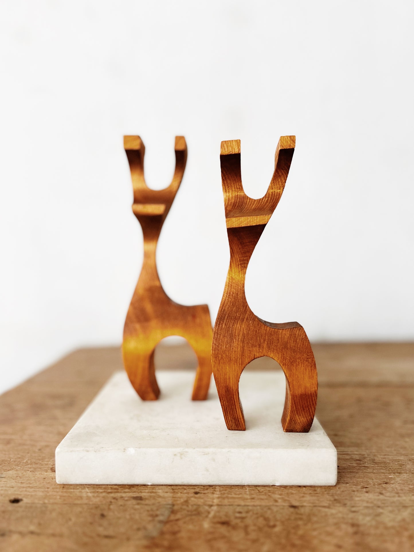 Pair of Vintage Modernist Reindeer