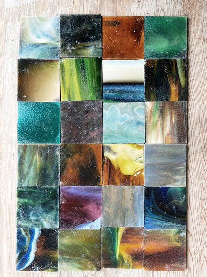 Uroboros Vintage Art Glass Tile