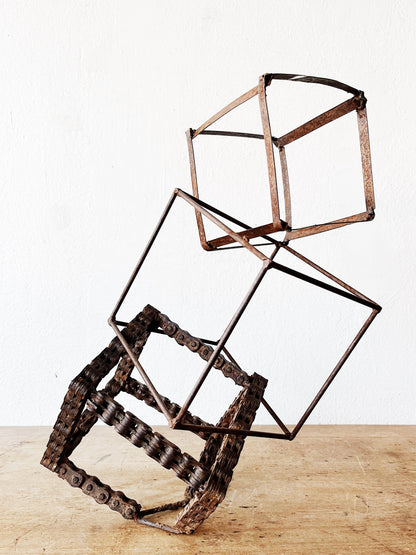 Brutalist Geometric Sculpture