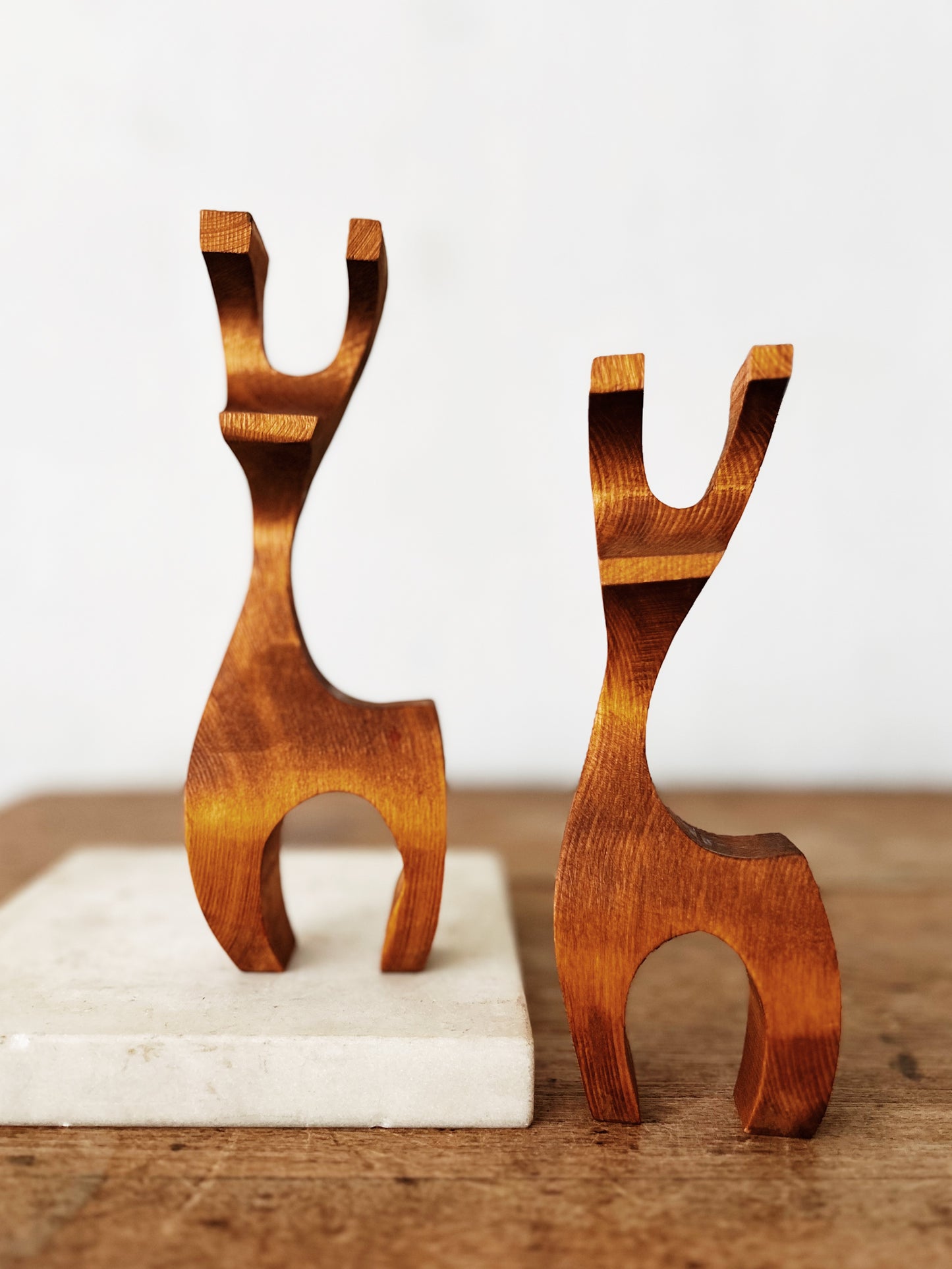 Pair of Vintage Modernist Reindeer