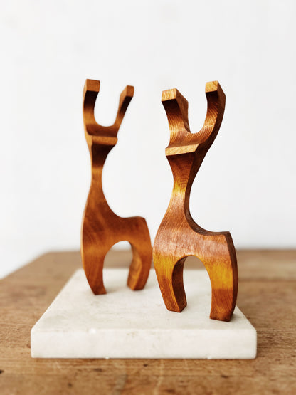 Pair of Vintage Modernist Reindeer