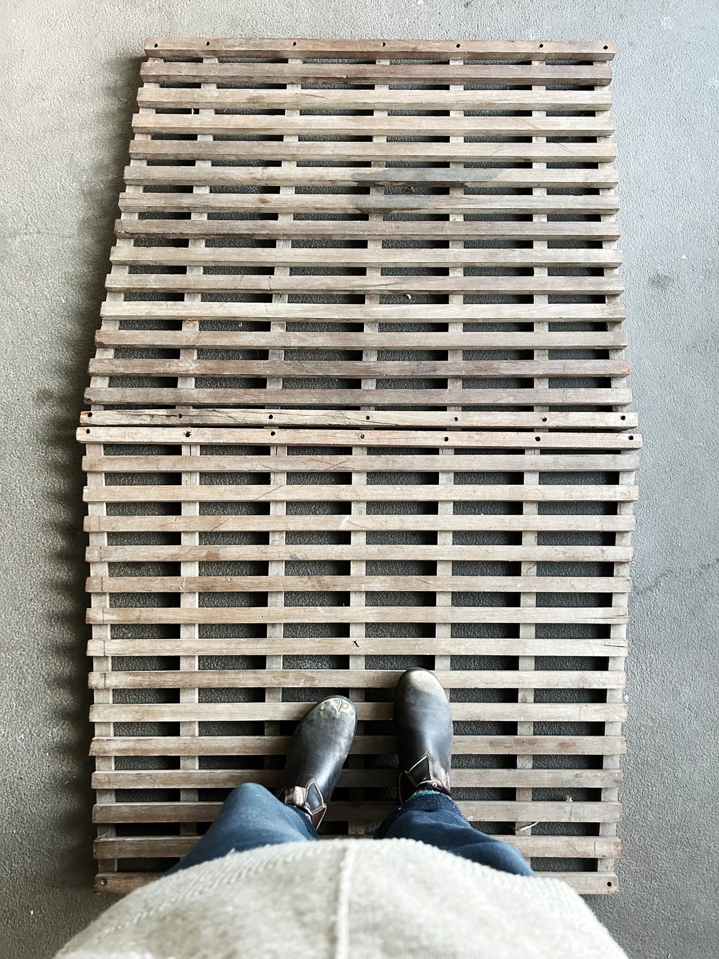 Vintage Slatted Wood Panel