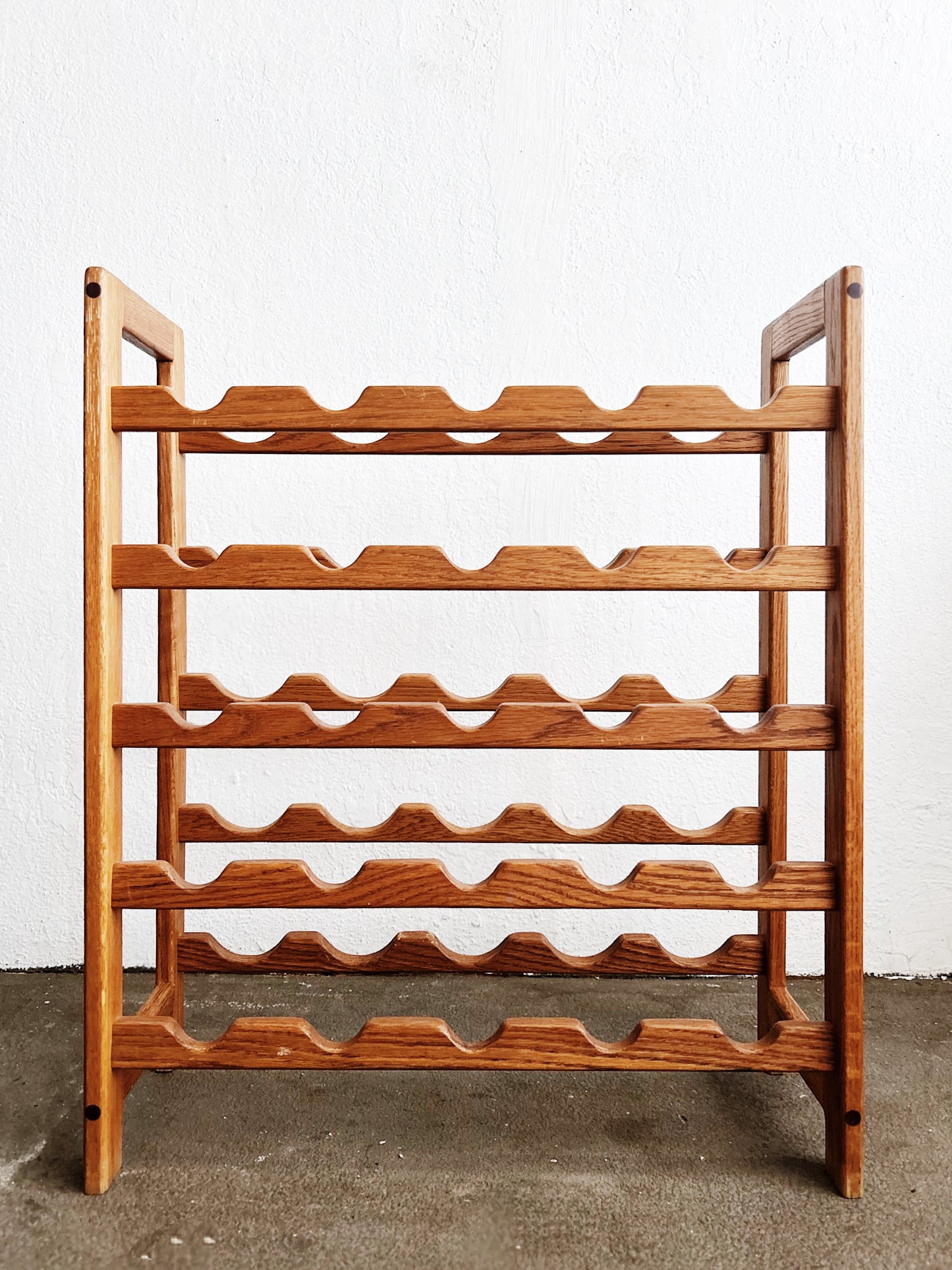 Vintage XL Oak Wine Rack