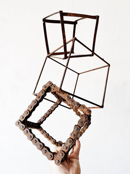 Brutalist Geometric Sculpture