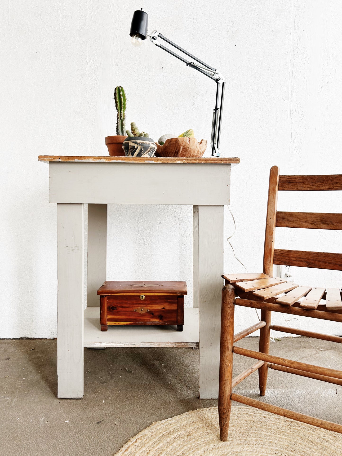 Vintage Tall Wood Table