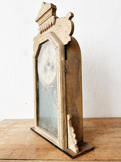 Antique Clock Box Assemblage Art