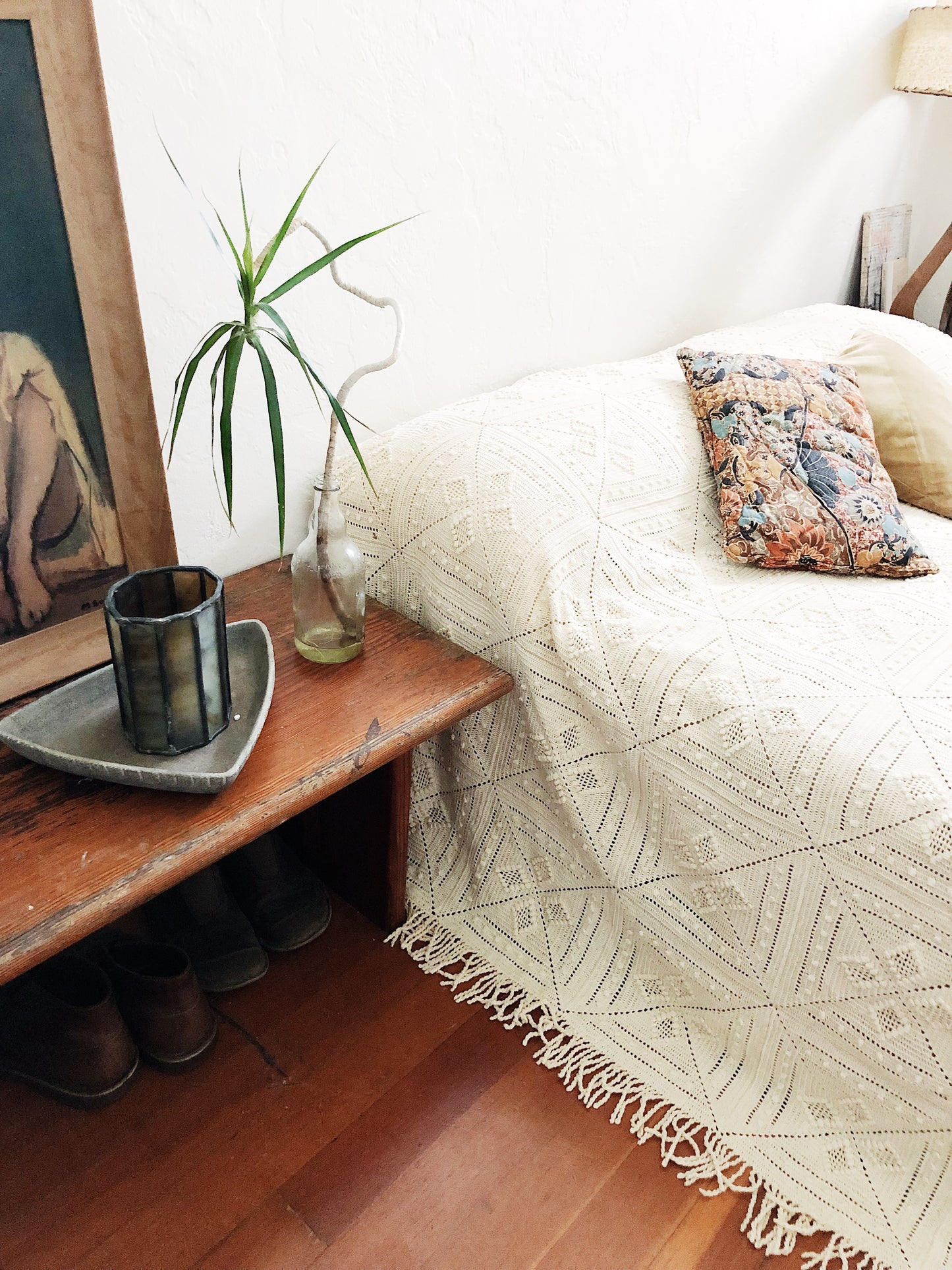 Vintage Cotton Crochet Bedspread