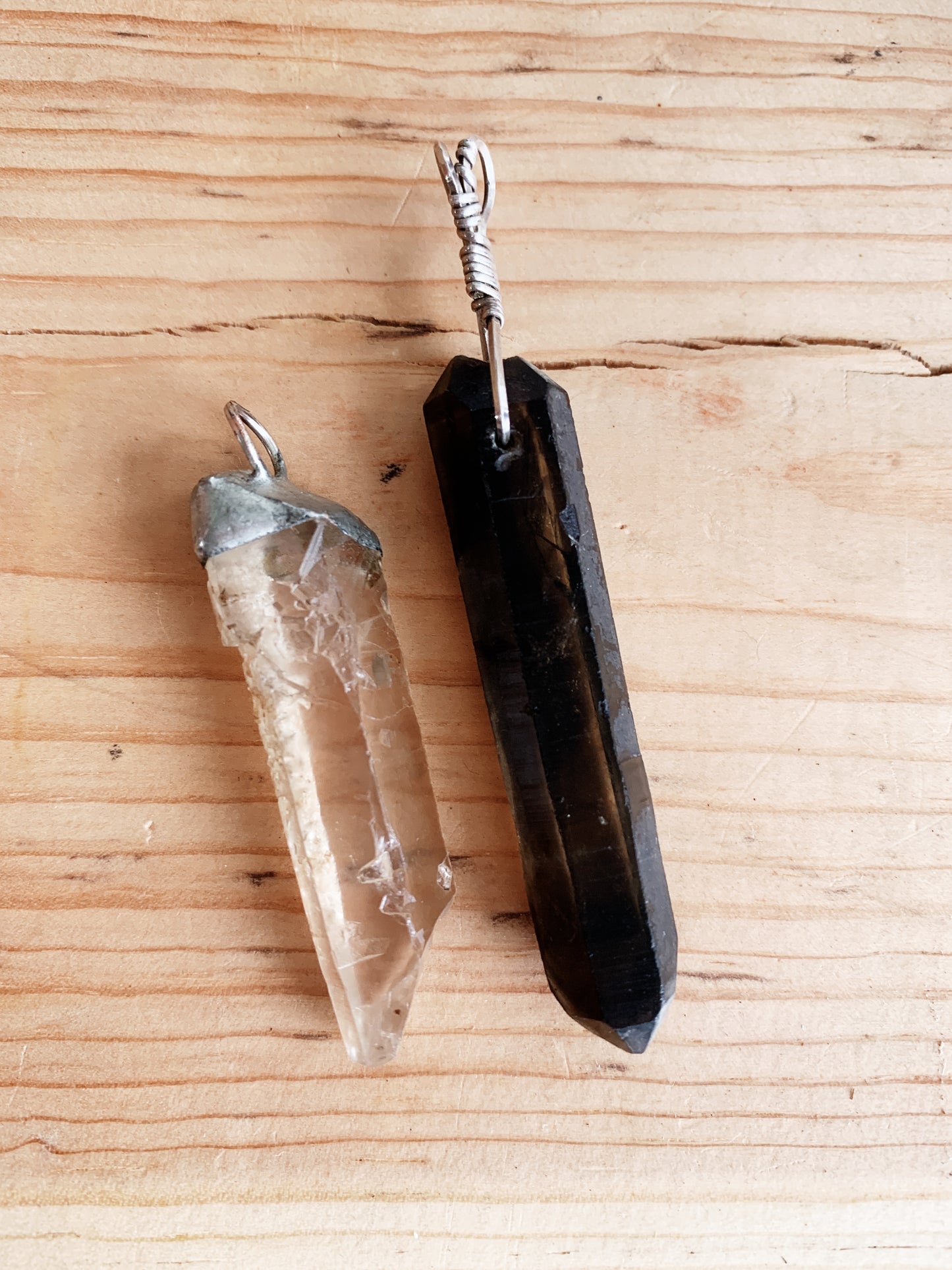 Crystal Pendant - Smoky or Clear Quartz