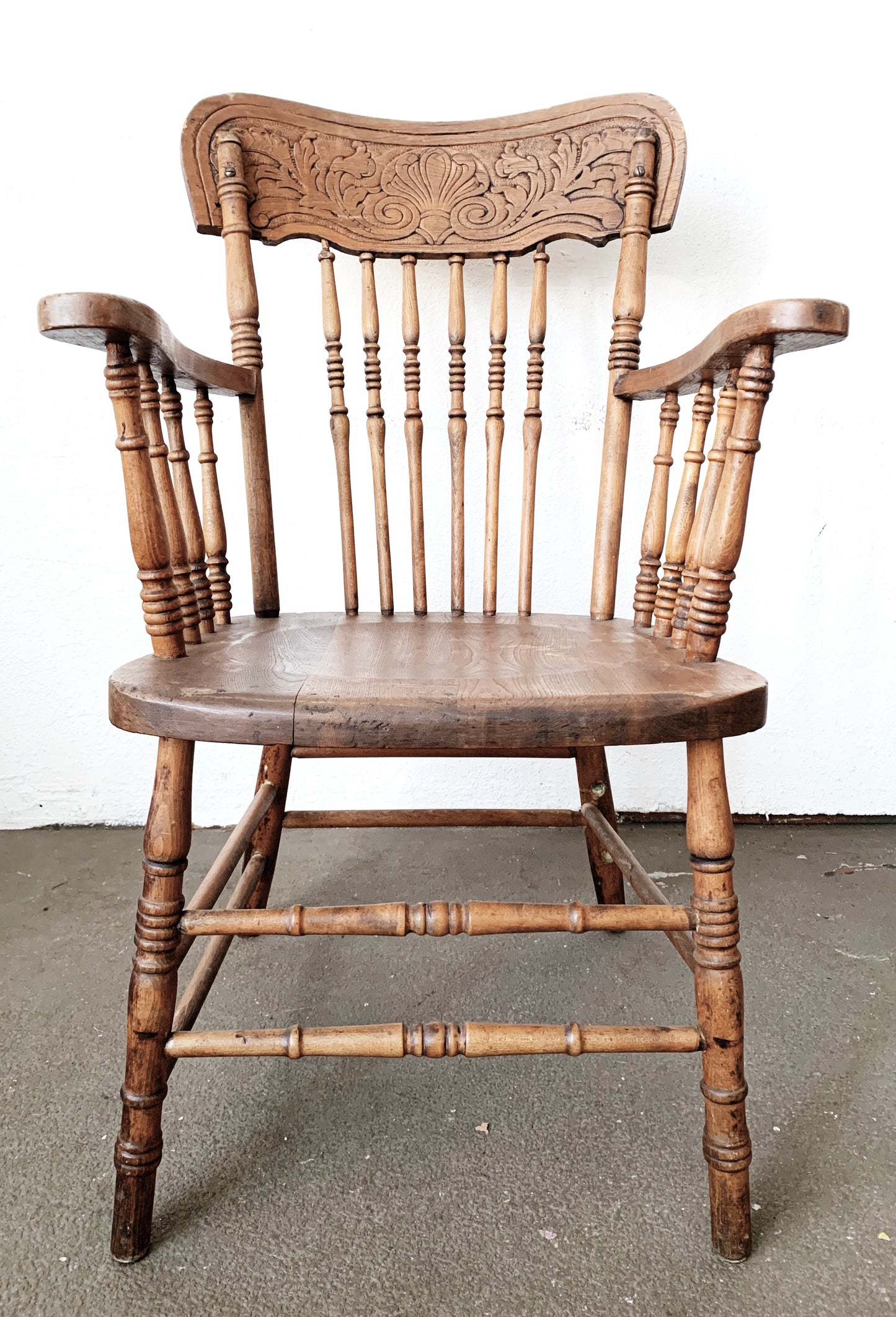 Antique Wood Arm Chair