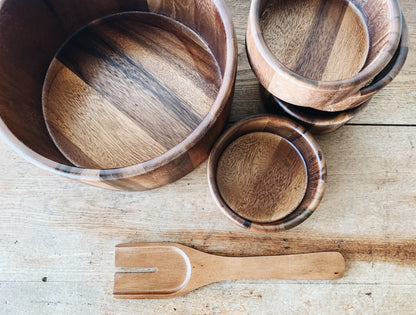 Teak Salad Bowl Set