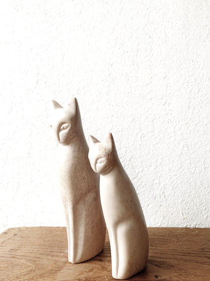 Soapstone Feline Sculptures