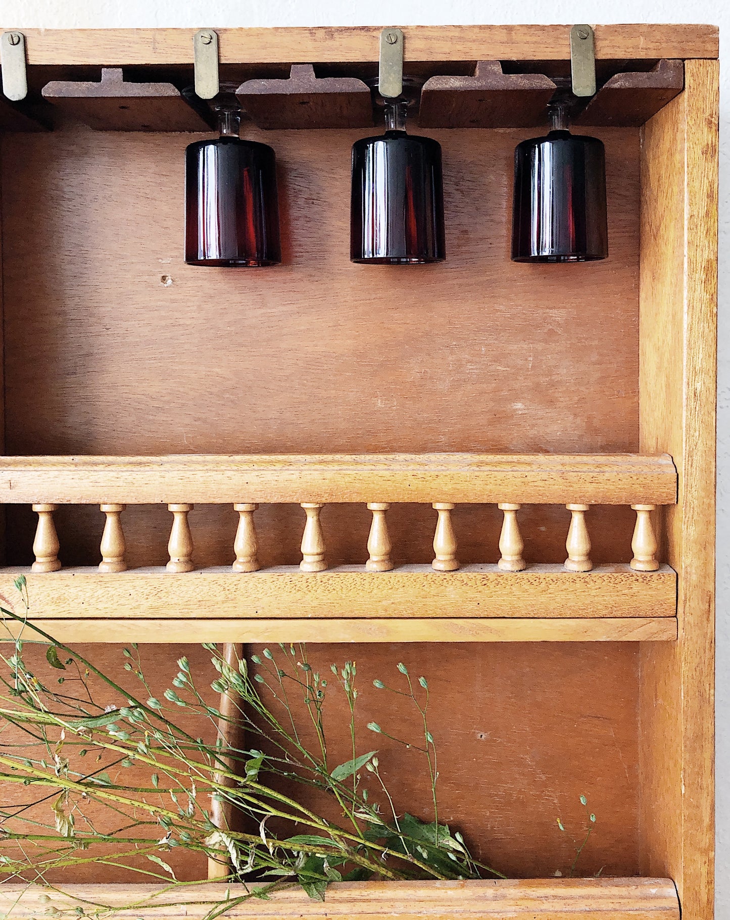 Vintage 1970s Bar or Apothecary Shelf