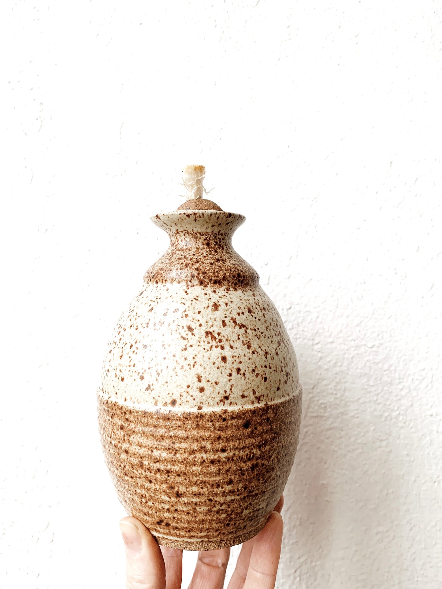 Stoneware Oil Lamp