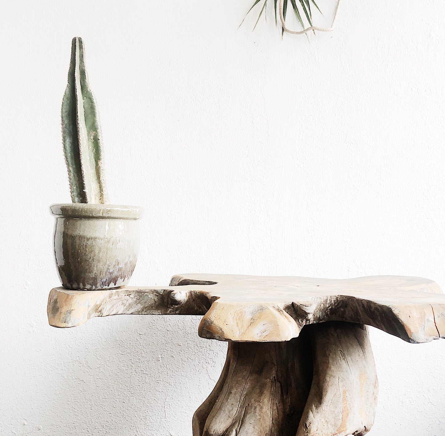 Vintage Driftwood Stump Table