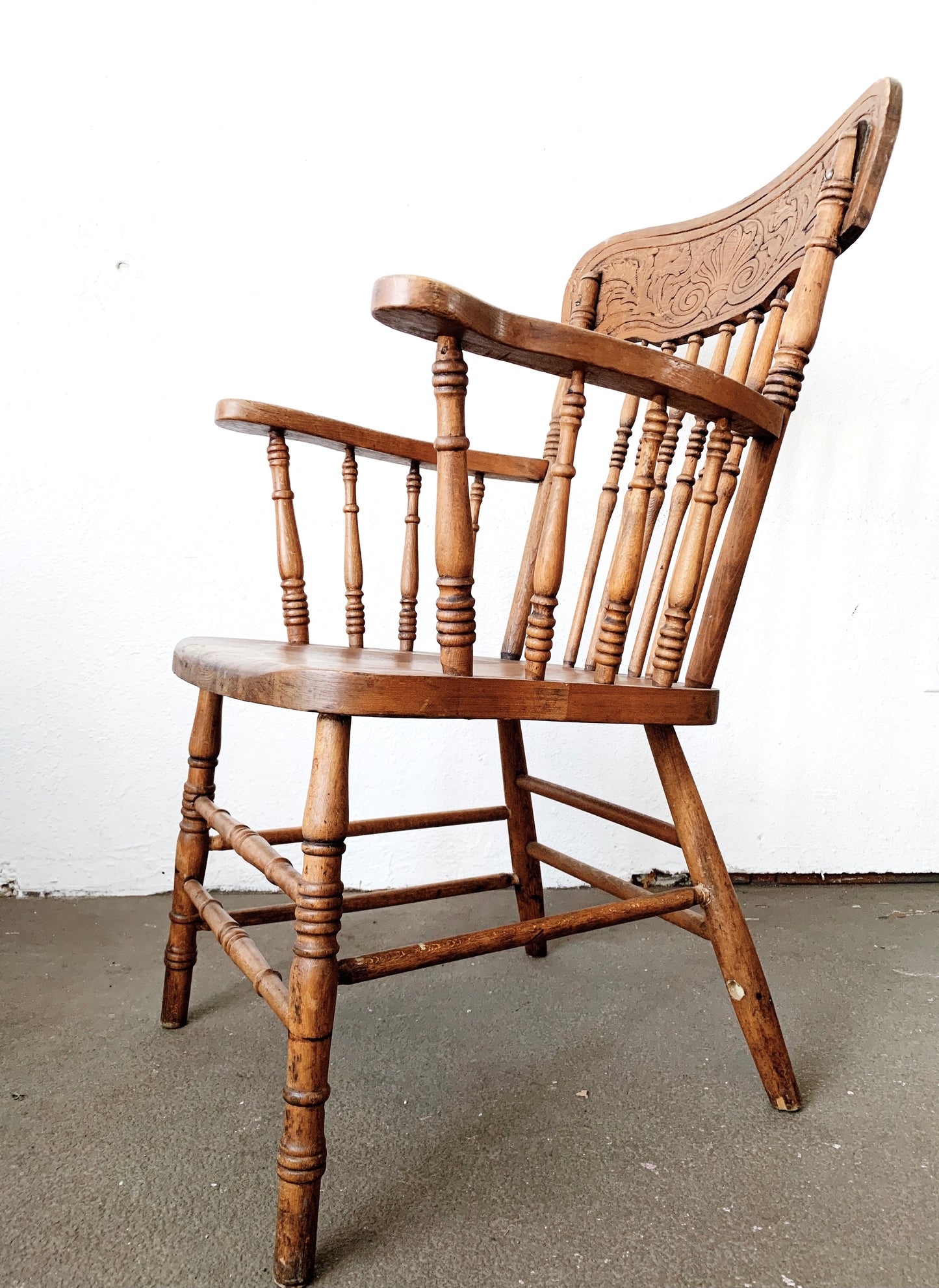 Antique Wood Arm Chair