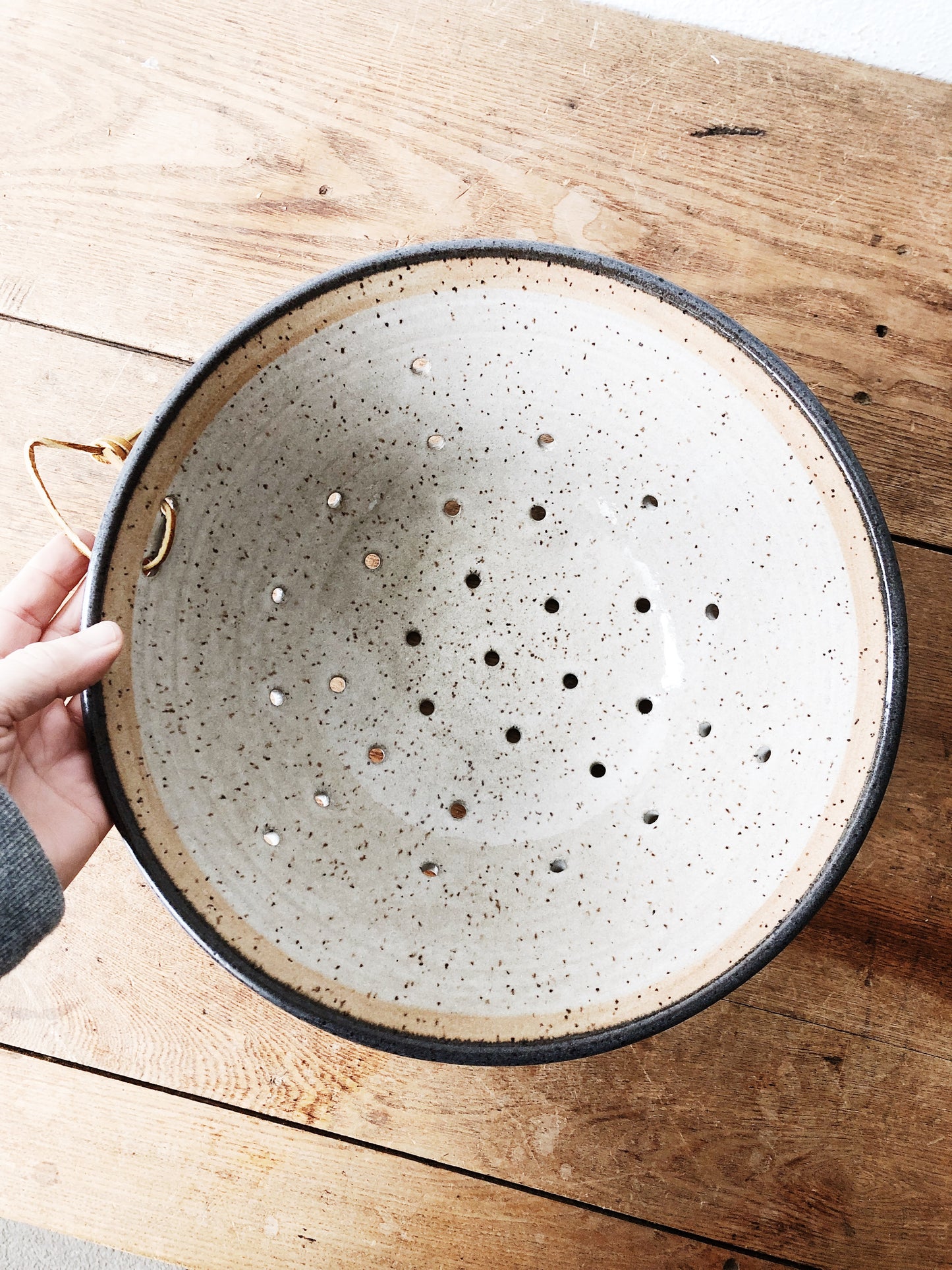 Handmade Pottery Colander