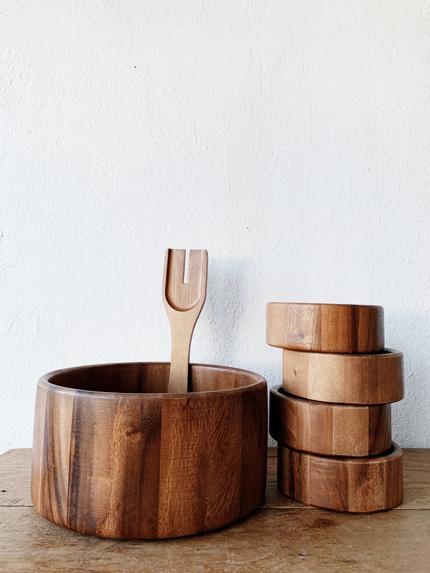 Teak Salad Bowl Set