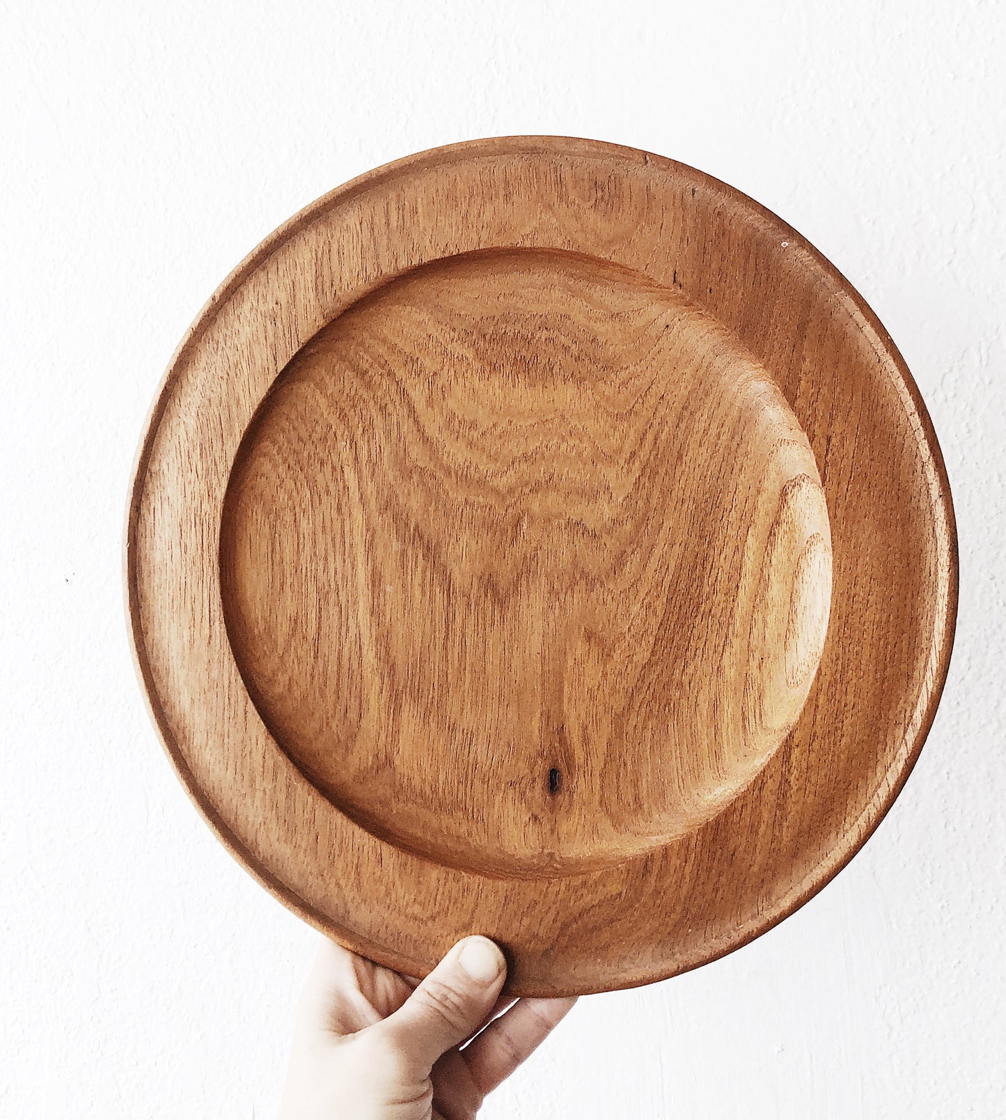 Set of Vintage Teak Plates