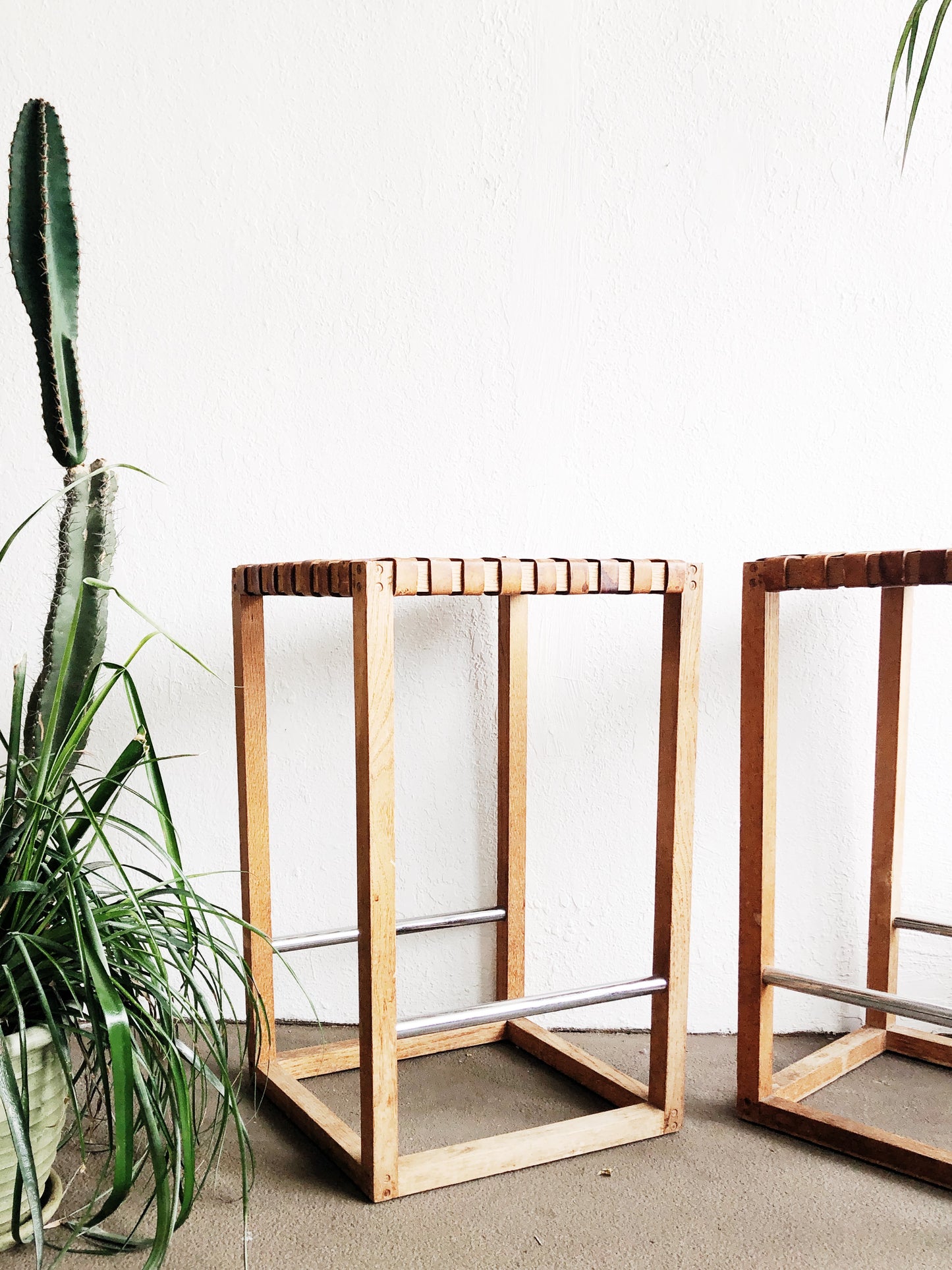 Leather Topped Bar Stool