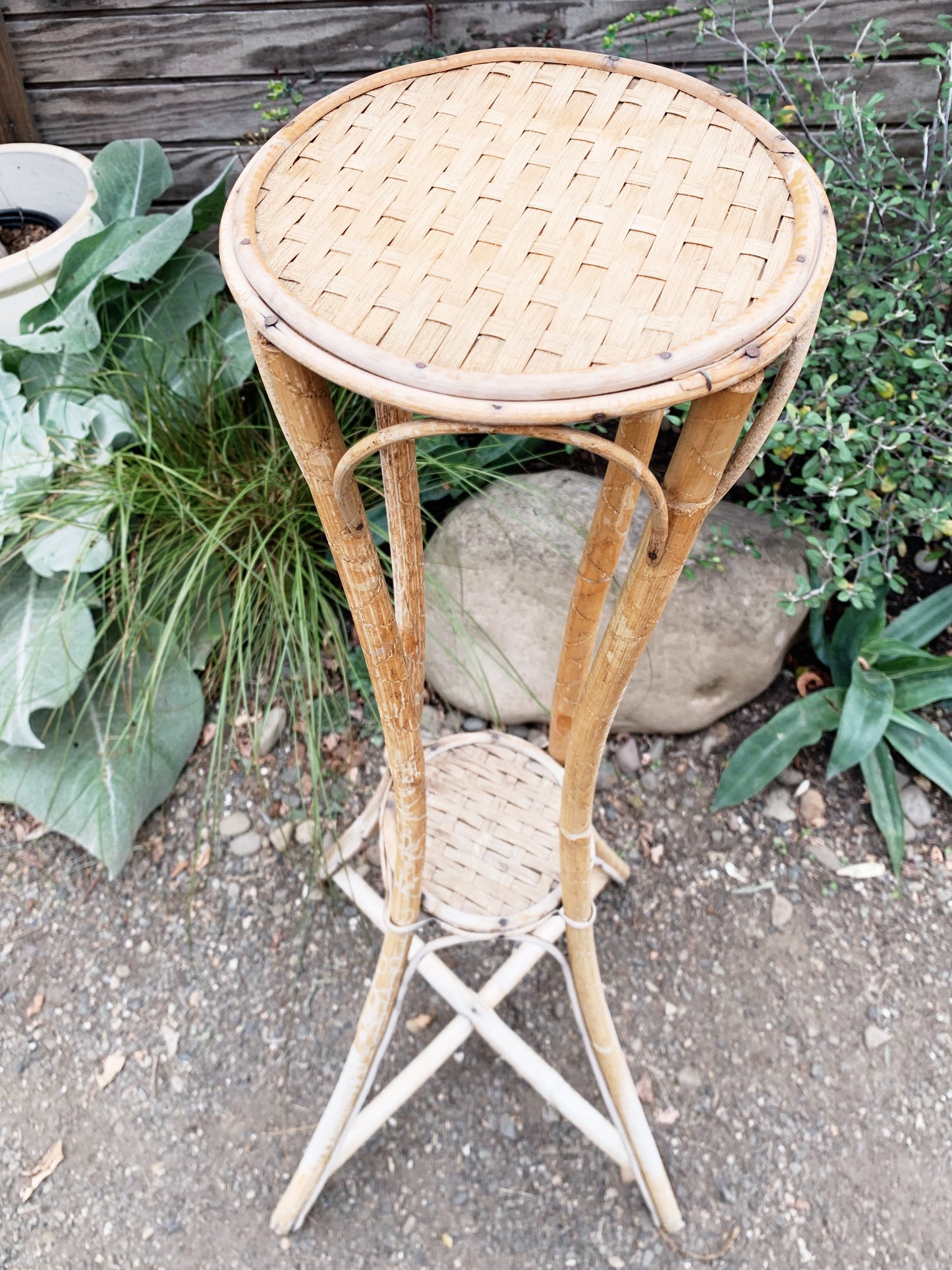 Vintage Bamboo Plant Stand