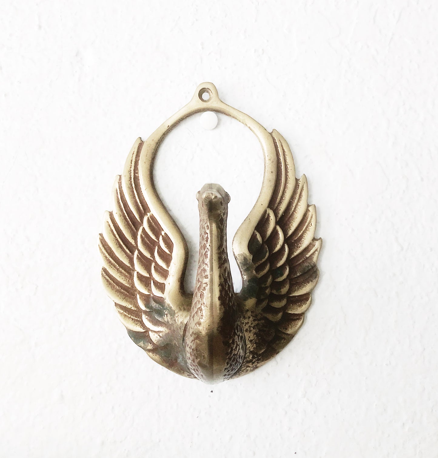 Vintage Brass Swan Hook