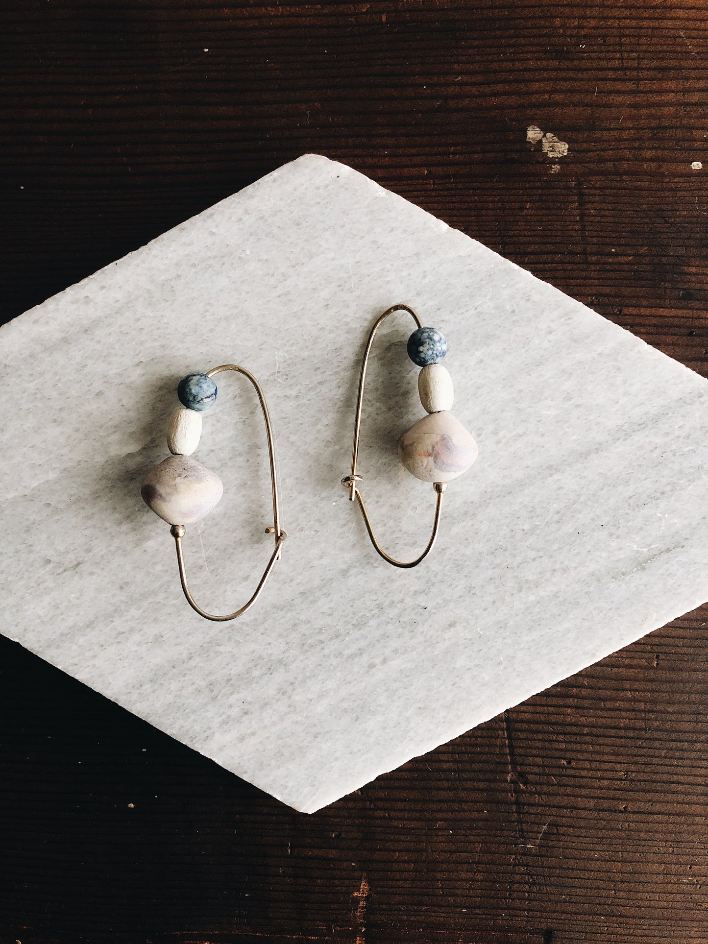 Vintage Clay Bead Earrings