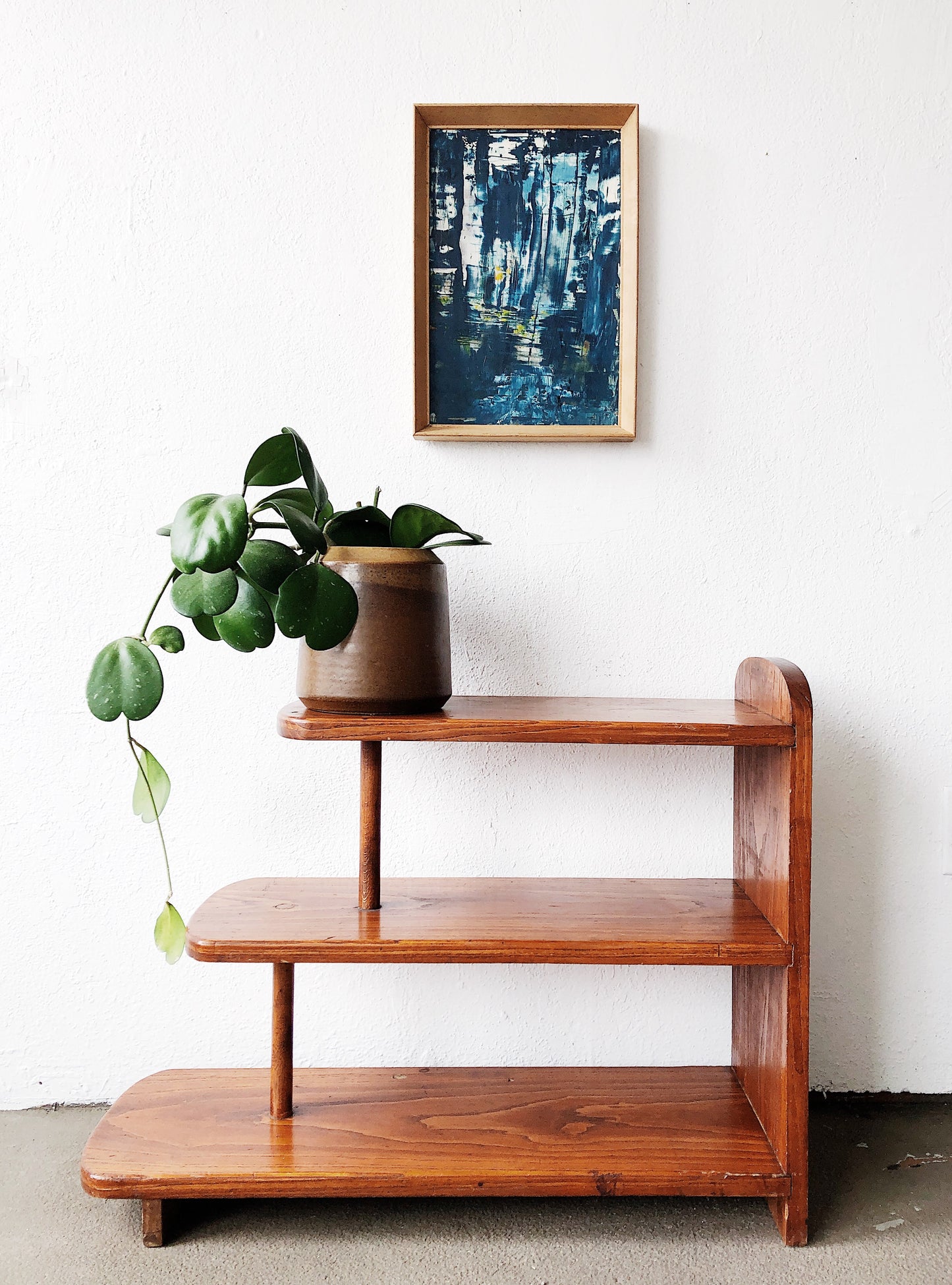 Vintage Curved Wood Shelf