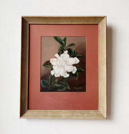 Vintage Framed Gardenia