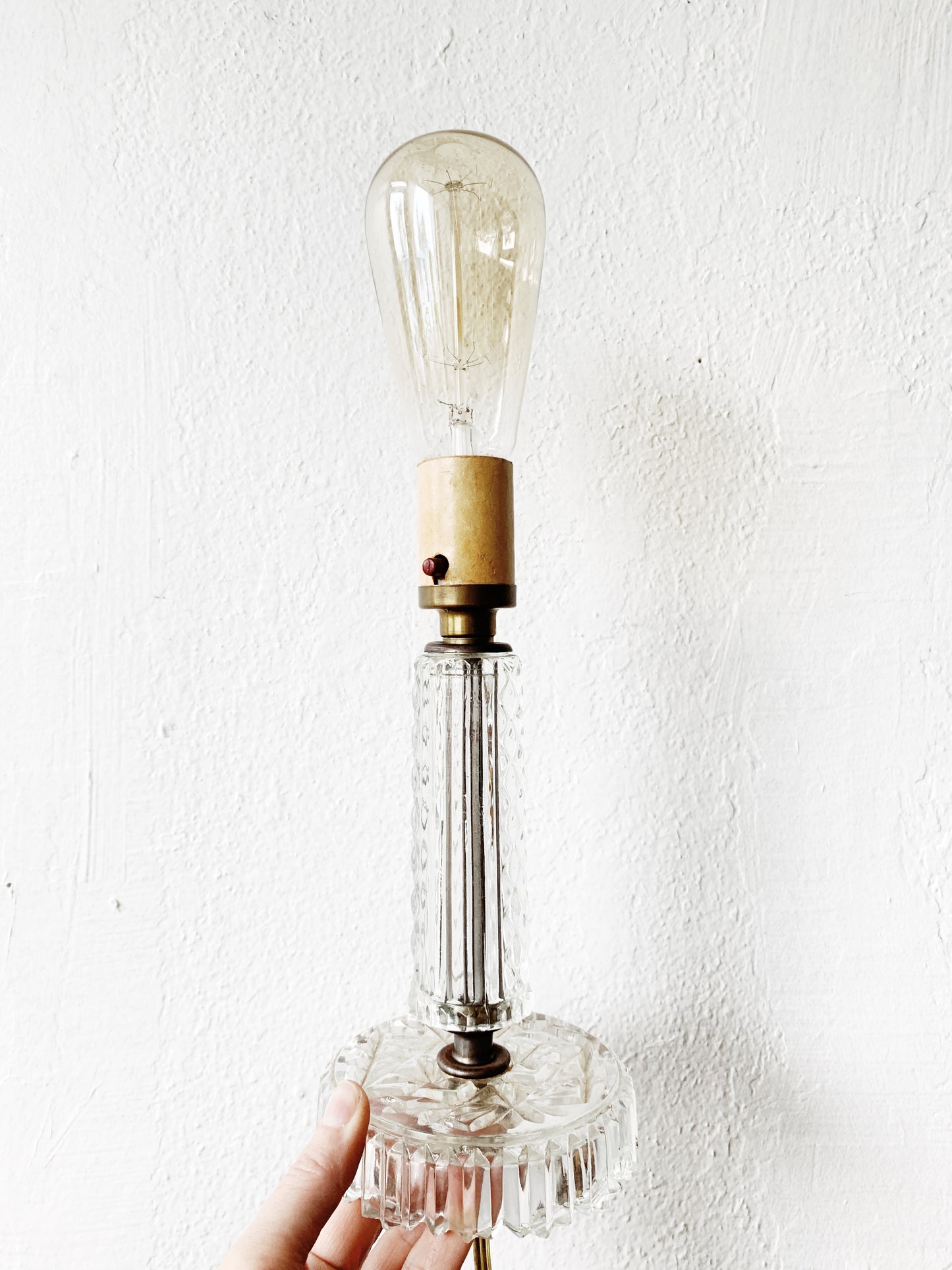 Petite Vintage Cut Glass Lamp